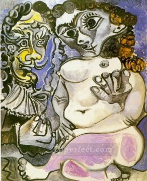 Nude man and woman 2 1967 Pablo Picasso Oil Paintings